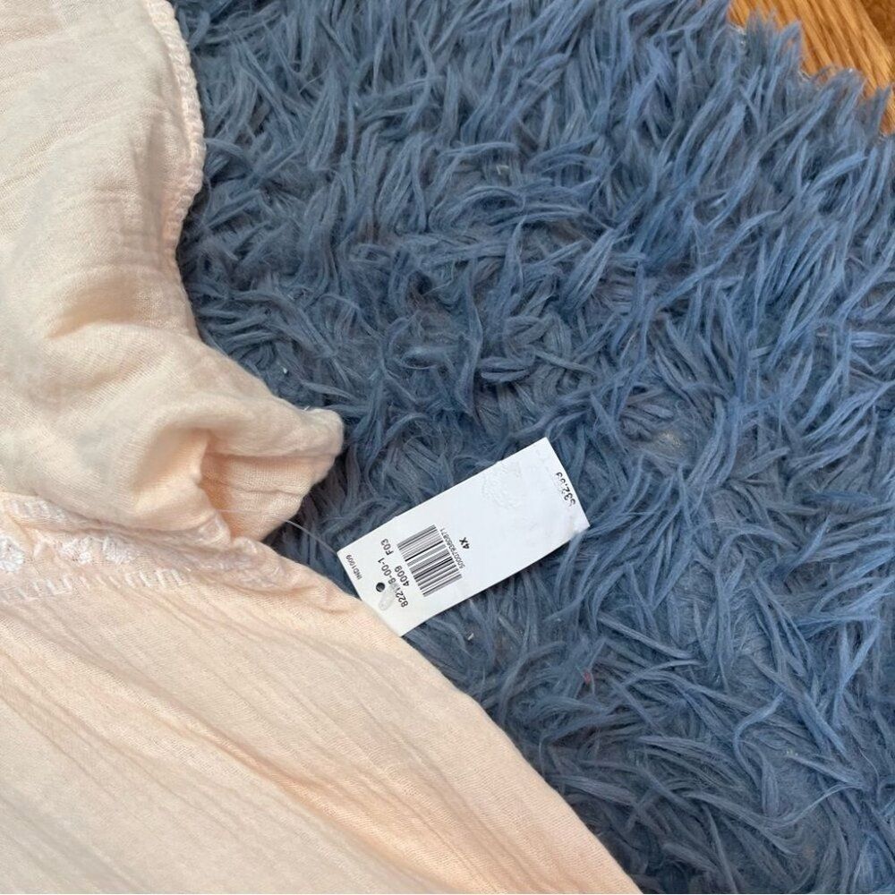 Old Navy Gauze Cotton Cream Peach Blouse Size 4X NWT - Picture 2 of 6